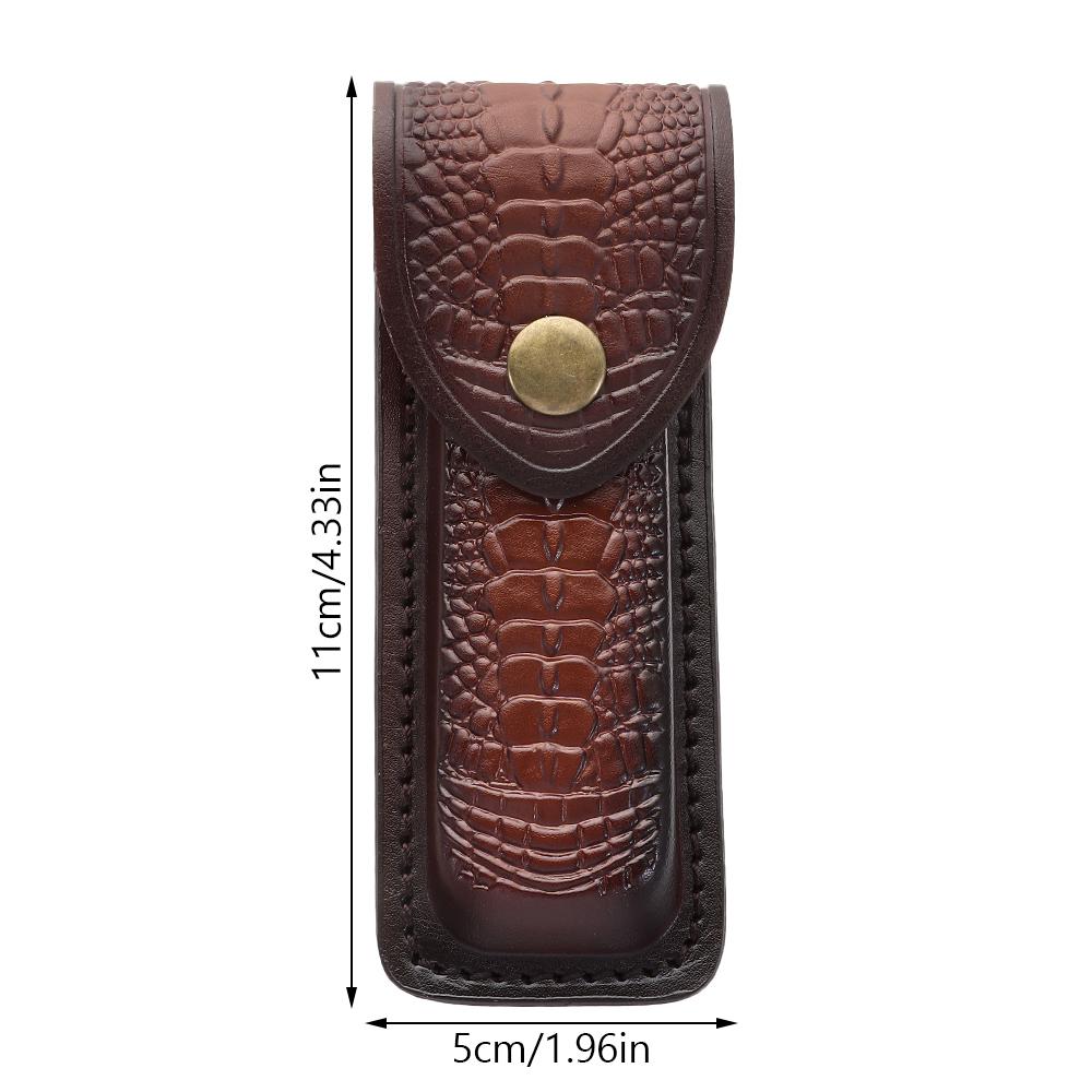 Edc Everyday Carry Knives - Koeienhuid lederen schede voor vouwmes -