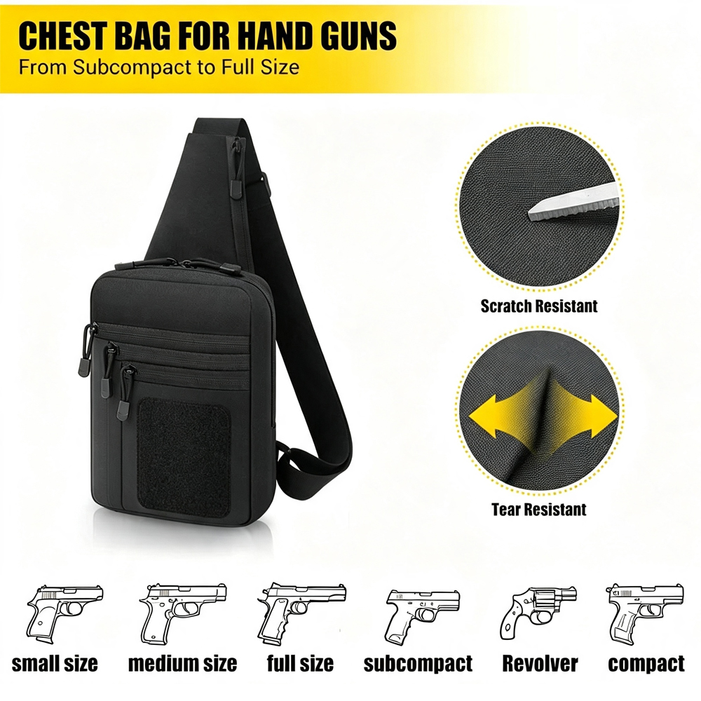 Verborgen draagtas voor wapens - Edc Concealed Carry Sling Bag recensie en prijs