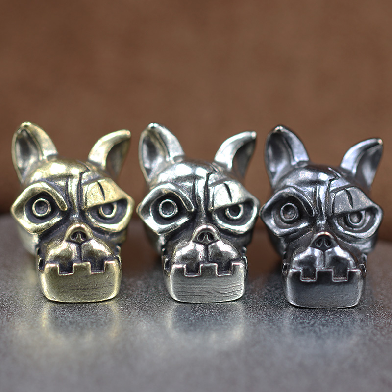 Bulldog hoofd messing mes kraa - Edc Carry Knife recensie en prijs